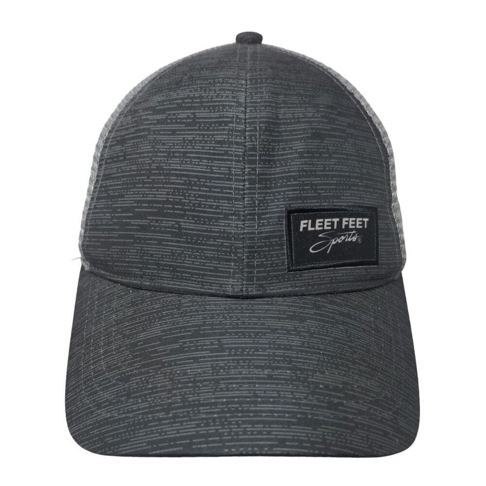 Fleet Feet Sports Snapback Mesh Back Trucker Hat Gray OSFM Boco Gear